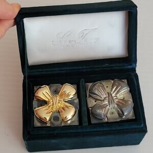 Silver Treasures by Godinger Silver plated Present Gift Box Salt Pepper Shakers